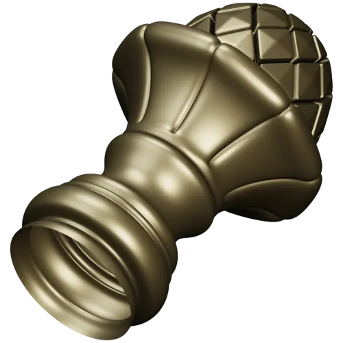 Pinecone Fleur Finial - STL 3D model for CNC carving