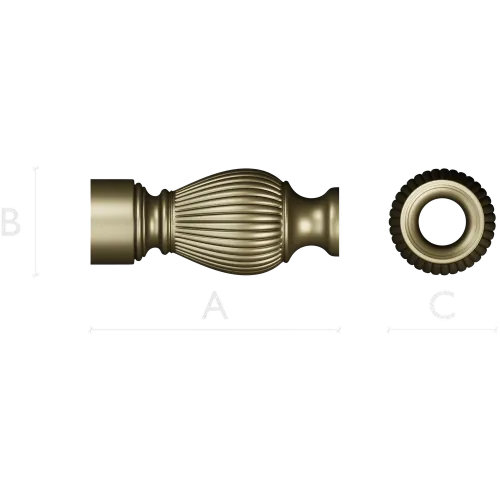 Рифлёная балясина "Венчающая" - STL модель для ЧПУ