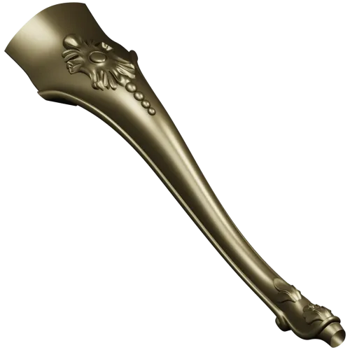 Elegant cabriole furniture leg - STL 3D model for CNC carving