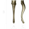 Elegant cabriole furniture leg - STL 3D model for CNC carving