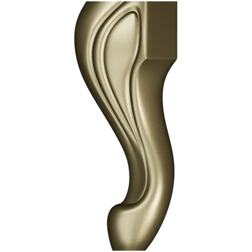 Sculpted Cabriole Furniture Leg STL