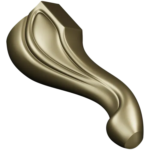 Sculpted Cabriole Furniture Leg STL