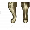 Sculpted Cabriole Furniture Leg STL