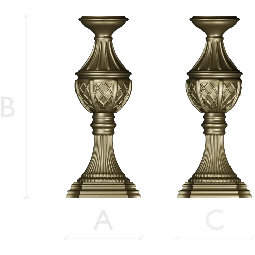 Балясина STL модель "Виндзор" для ЧПУ - классический рельеф