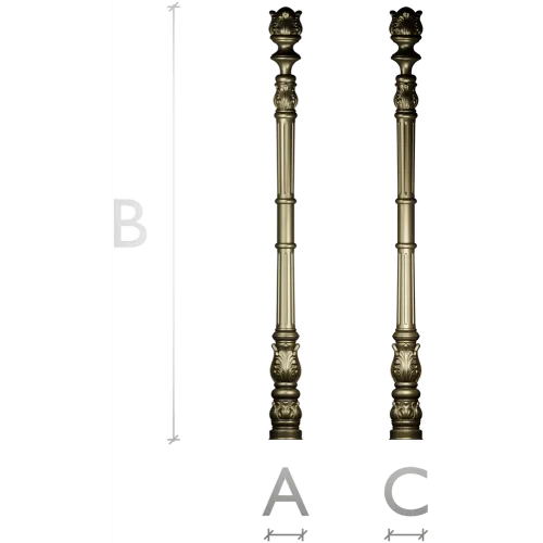 Regal Acanthus Baluster STL 3D model for CNC milling