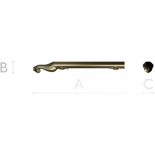 STl модель резной балясины с завитком для ЧПУ - 3D модель stl