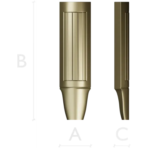 Fluted baluster STL 3D model for CNC milling