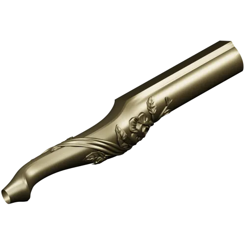 Floral Serpentine Baluster - STL 3D model for CNC wood carving