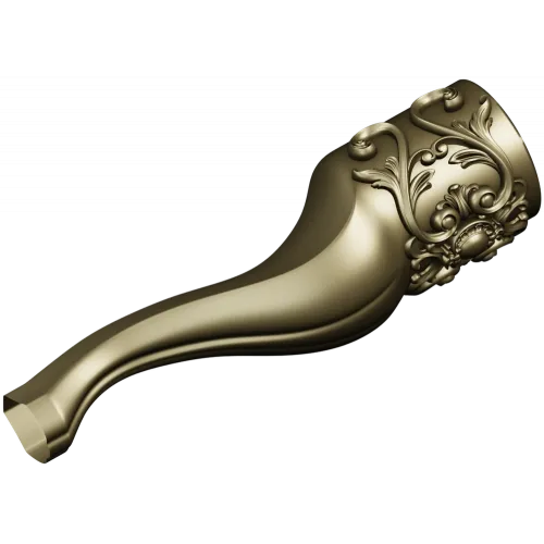 Rococo Curved Leg 3D STL model for CNC milling