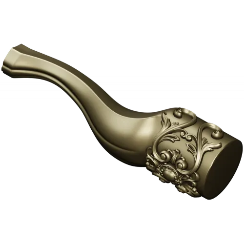 Rococo Curved Leg 3D STL model for CNC milling