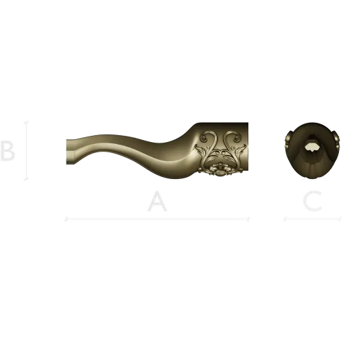 Rococo Curved Leg 3D STL model for CNC milling