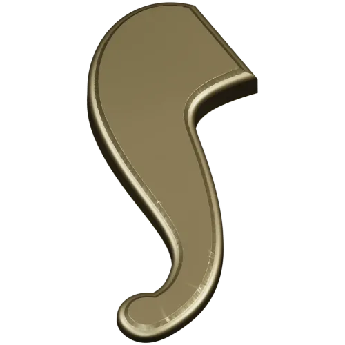 S-shaped Decorative Applique STL for CNC