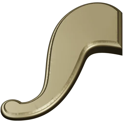 S-shaped Decorative Applique STL for CNC