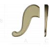 S-shaped Decorative Applique STL for CNC