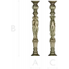 Caryatid baluster STL model for CNC router - high-relief spindle