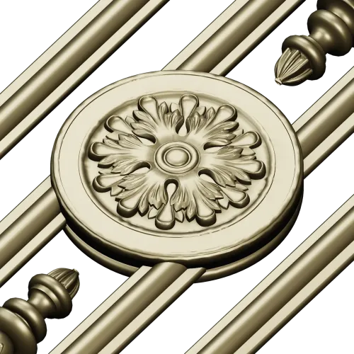Florentine Medallion Baluster - STL 3D model for CNC