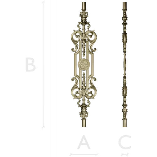 Florentine Medallion Baluster - STL 3D model for CNC