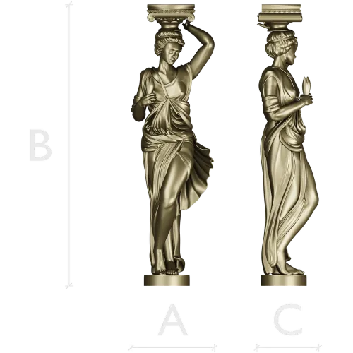 Кариатида-балясина в классическом стиле - 3D модель STL для ЧПУ