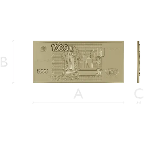 High-relief Banknote Plaque STL for CNC