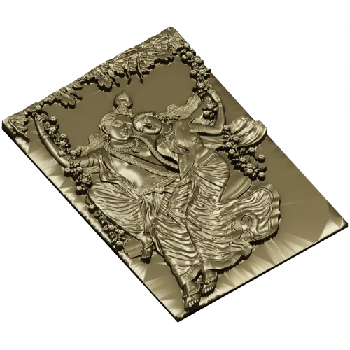 Индийская пара на качелях - 3D панель STL для ЧПУ
