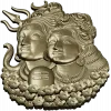 Shiva and Parvati Devotional Panel - 3D STL model for CNC