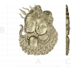 Shiva and Parvati Devotional Panel - 3D STL model for CNC