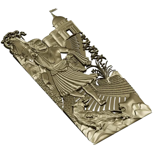 Барельеф "Страж Крепости" - 3D модель STL для ЧПУ