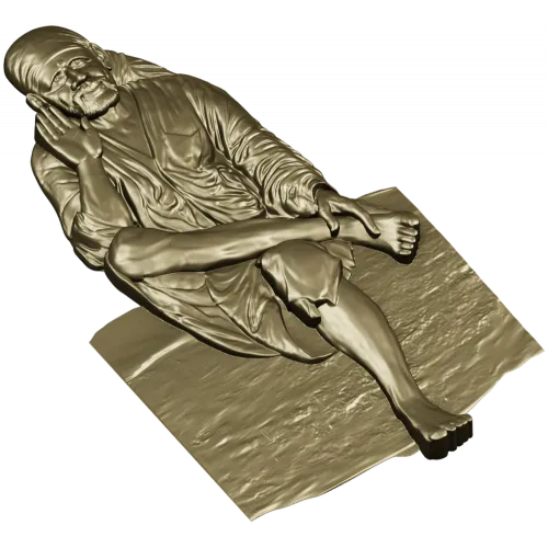 Панно "Сидящий мудрец" - 3D модель STL для ЧПУ