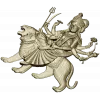 3D модель Дурга на тигре - stl для ЧПУ