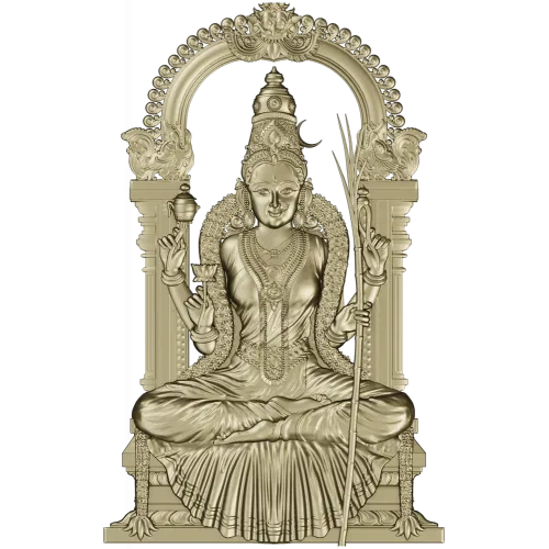 Lakshmi Throne Relief STL for CNC