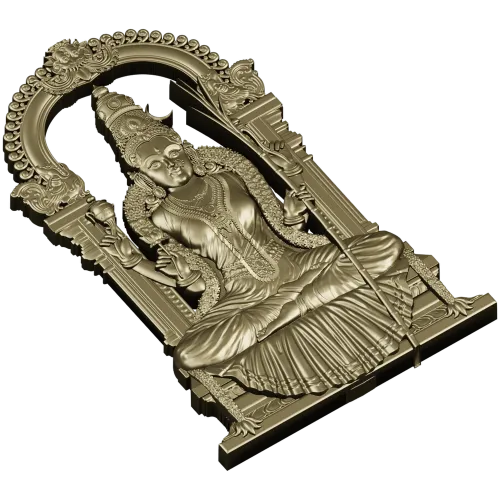 Lakshmi Throne Relief STL for CNC