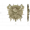 Викингский череп на щите - 3D STL модель для ЧПУ