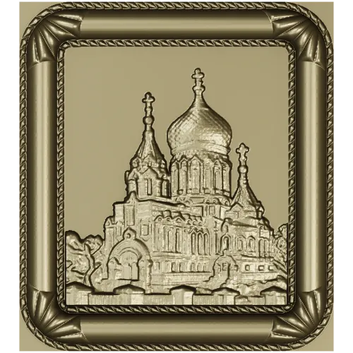 3D модель STL панно "Купола старого храма" для ЧПУ