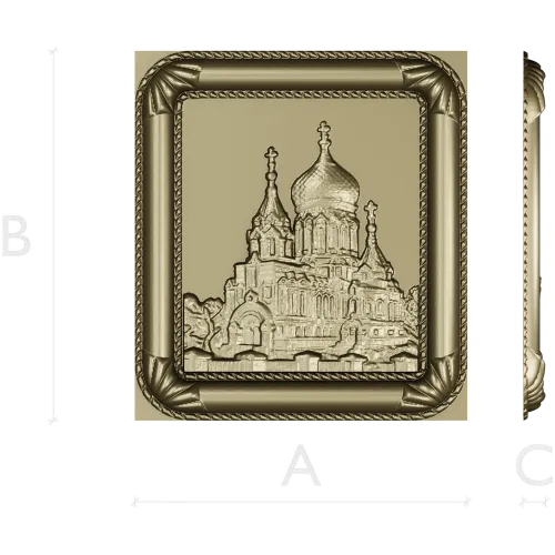 3D модель STL панно "Купола старого храма" для ЧПУ