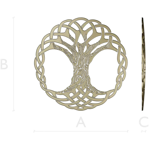 Celtic Interlaced Tree of Life STL for CNC carving