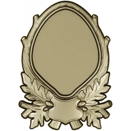 Oval Frame with Oak Leaves - Detailed STL 3D Model for CNC