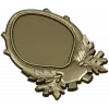 Oval Frame with Oak Leaves - Detailed STL 3D Model for CNC