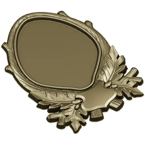 Oval Frame with Oak Leaves - Detailed STL 3D Model for CNC