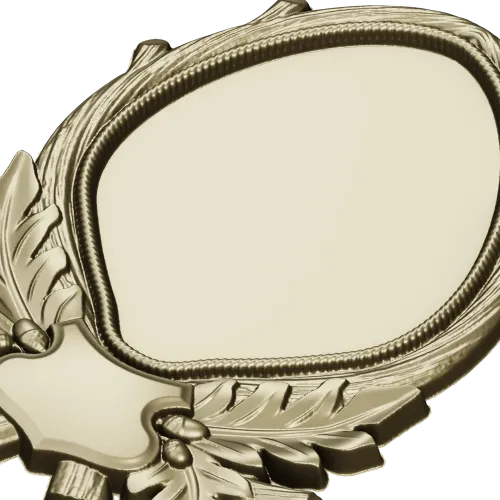 Oval Frame with Oak Leaves - Detailed STL 3D Model for CNC