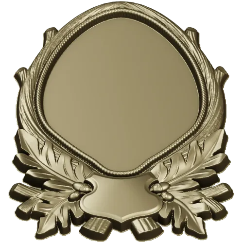 Oval Frame with Oak Leaves - Detailed STL 3D Model for CNC