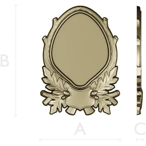 Oval Frame with Oak Leaves - Detailed STL 3D Model for CNC