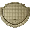 Ornate Shield Plaque 3D STL for CNC - Floral Border & Woven Field