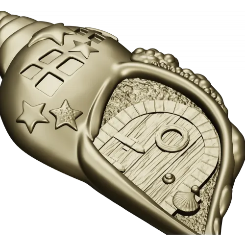Seashell Cottage - detailed STL 3D model for CNC carving