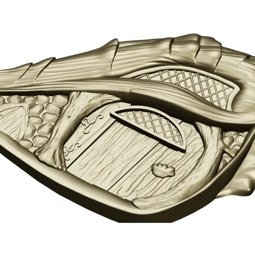 Shell Cottage Relief - STL 3D model for CNC