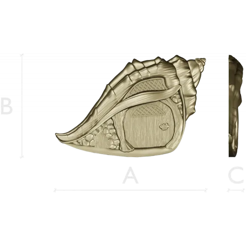 Shell Cottage Relief - STL 3D model for CNC