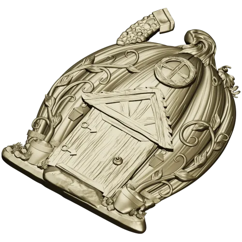 Тыквенный домик - 3D модель STL для ЧПУ