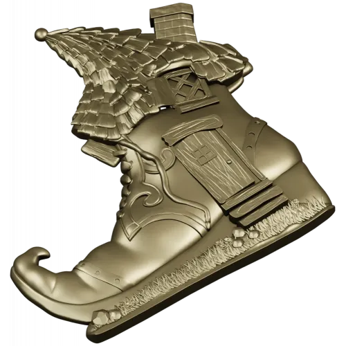Elf Boot Cottage - detailed STL 3D model for CNC milling