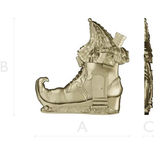 Elf Boot Cottage - detailed STL 3D model for CNC milling