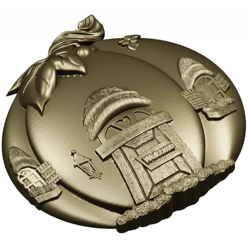 Домик в тыкве - 3D модель STL для ЧПУ