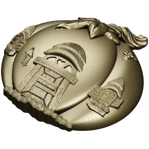 Домик в тыкве - 3D модель STL для ЧПУ